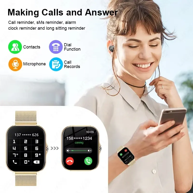 KESHUYOU 2.01" HD Smart Watch with Call & Sport Modes 2
