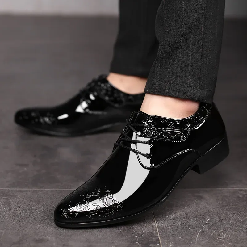 Black Patent Leather Oxford Dress Shoes 2
