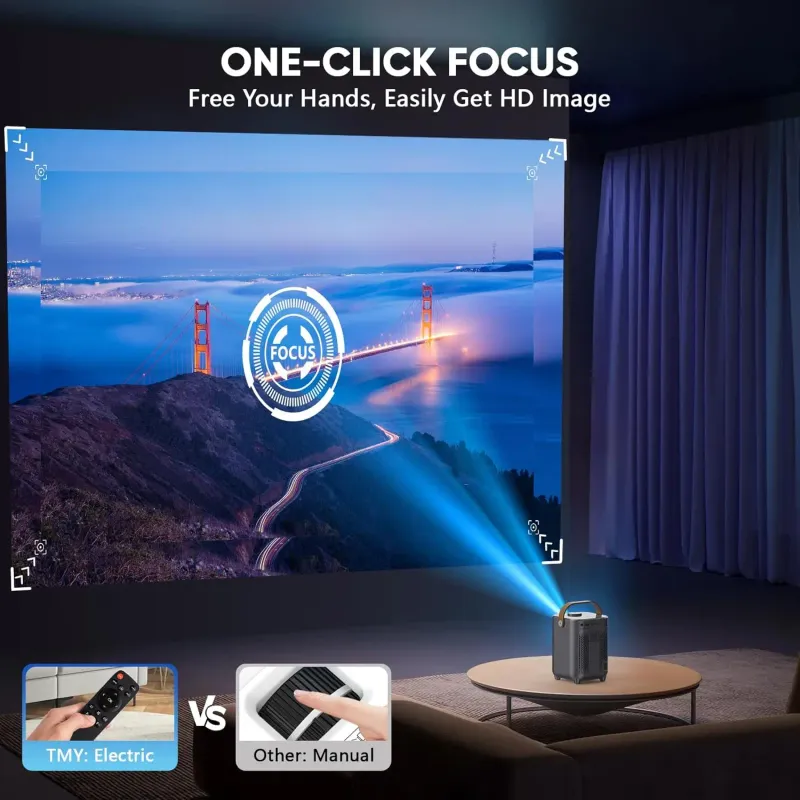 Portable WiFi Bluetooth Projector 1080P HD 3