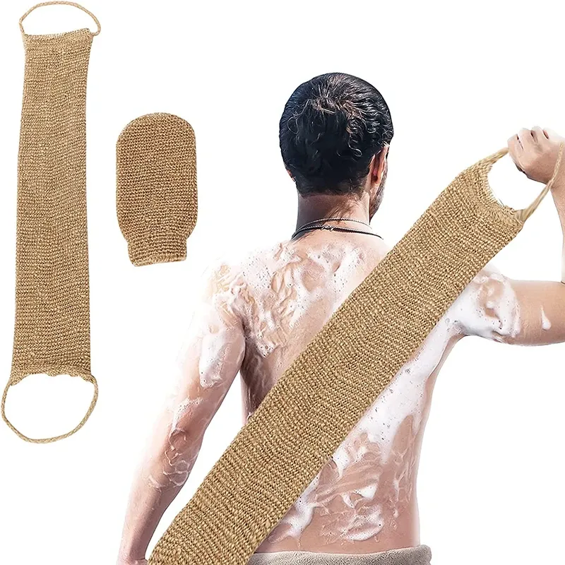 Hemp Jute Exfoliating Back Scrubber Set 2