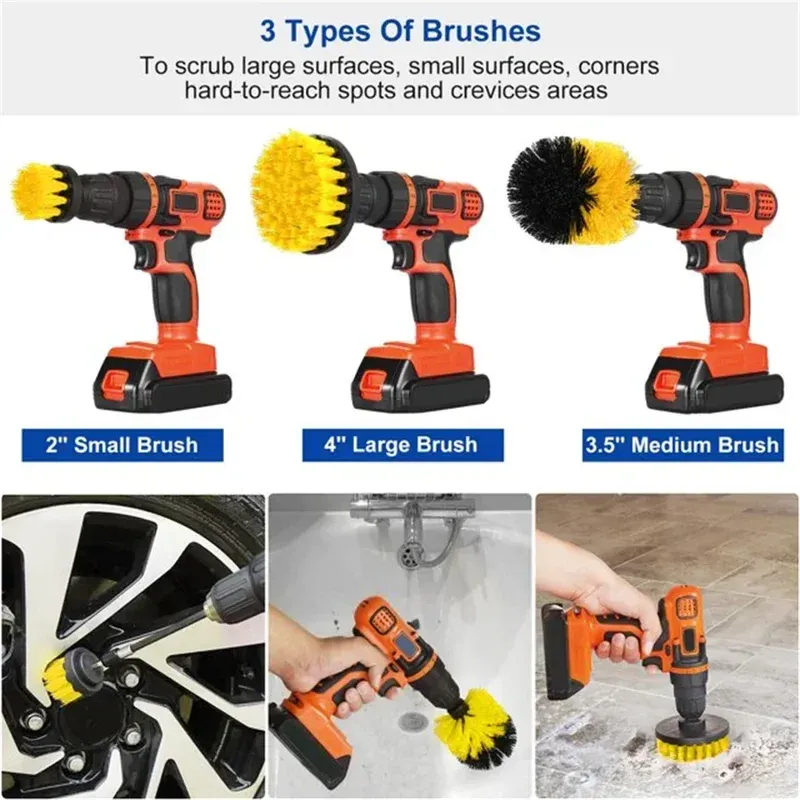 Drill Brush Power Scrubber Set 3-Piece 3