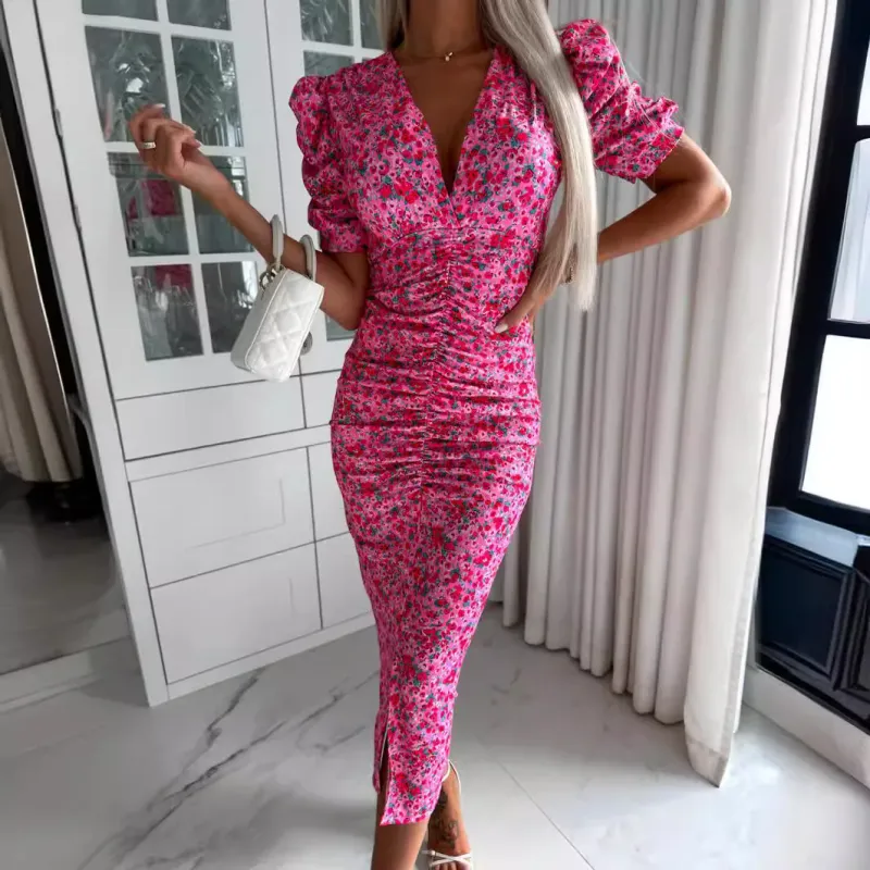 Floral Print Midi Summer Dress 2