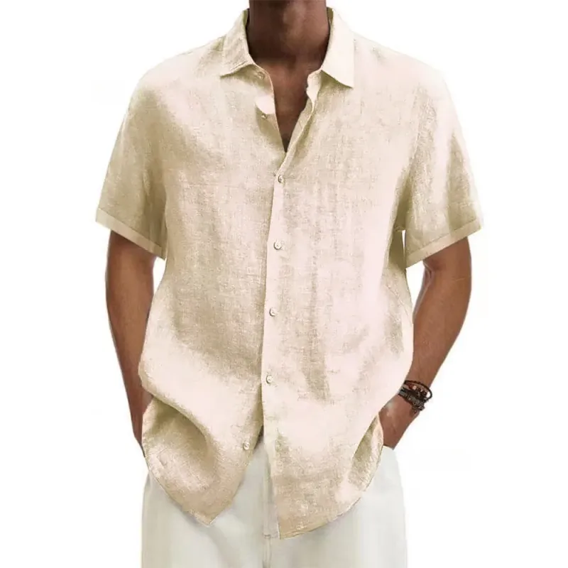 Cotton Linen Men's Summer Shirt 6