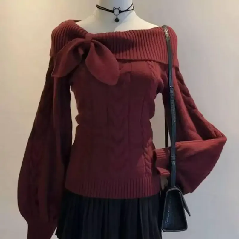 Preppy Sweet Knitted Y2K Sweater 2