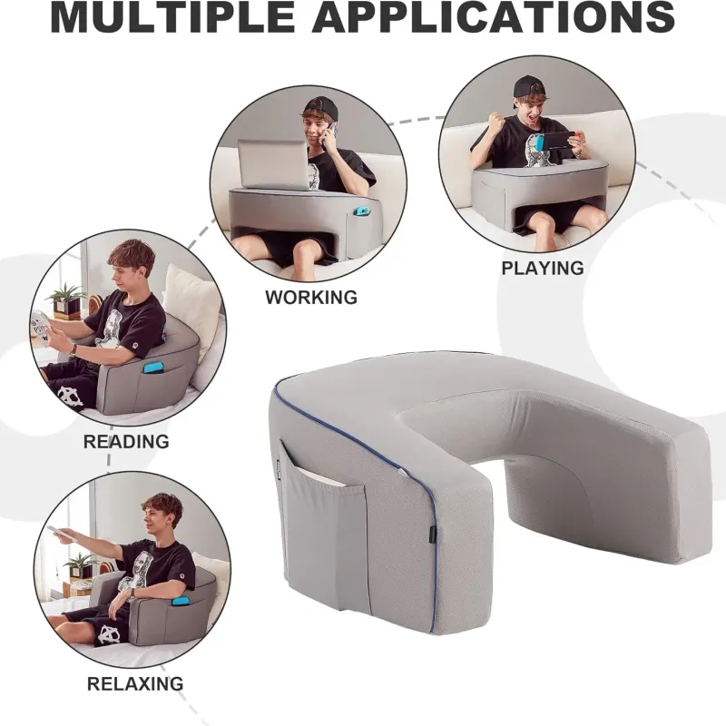 Memory Foam Lap Desk Pillow with Armrests 6