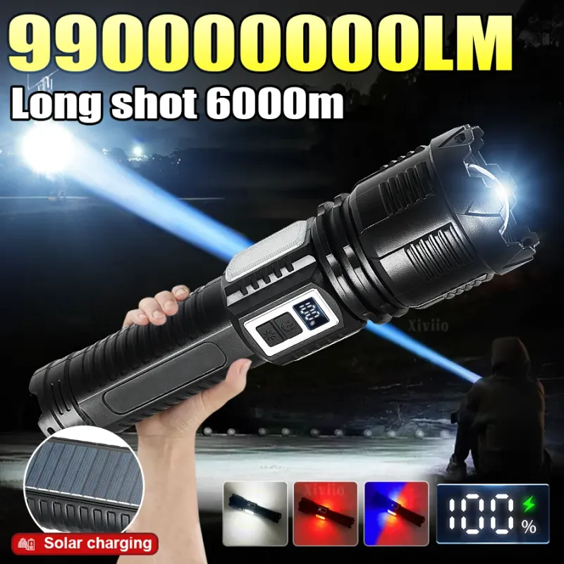 Powerful LED Solar Flashlight 1