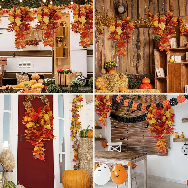 Artificial Maple Leaf Garland 5