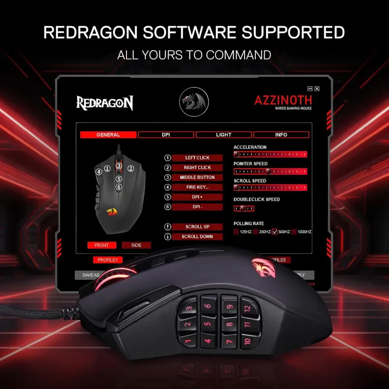 Redragon M921 MMO RGB Gaming Mouse 5
