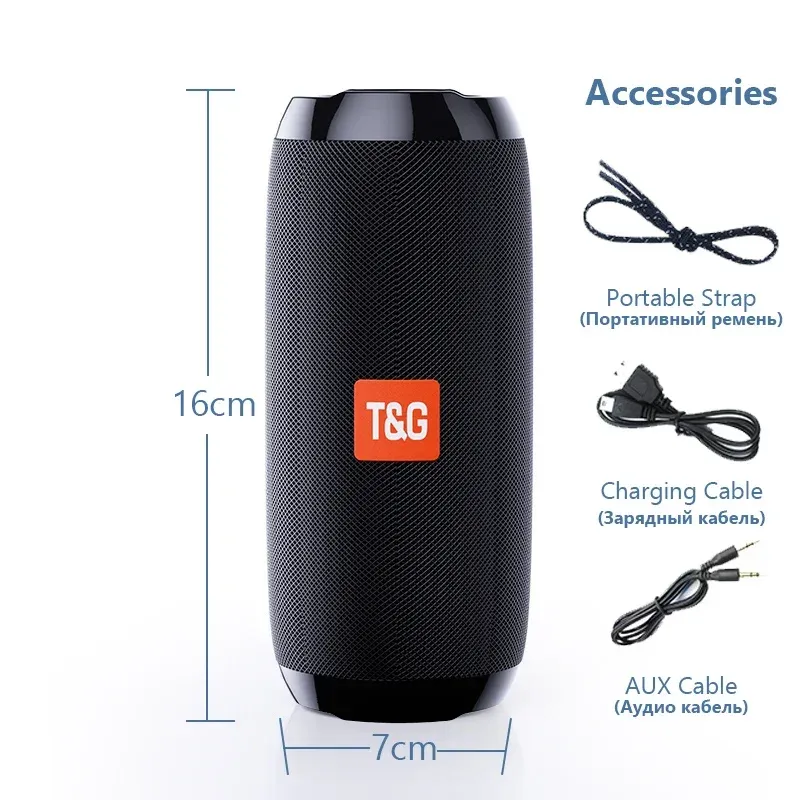Портативный Bluetooth‑динамик TG117 5