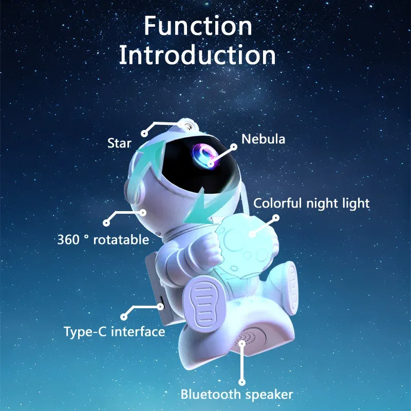 Astronaut Galaxy Star Projector w/ Speaker 3