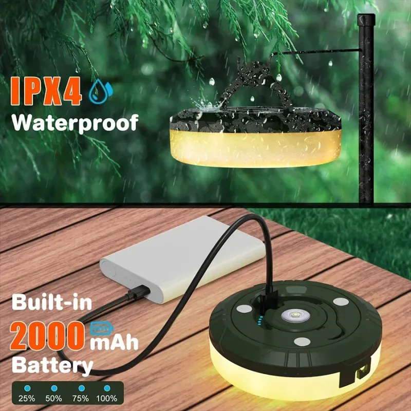 10M Solar RGB Camping String Lights 5