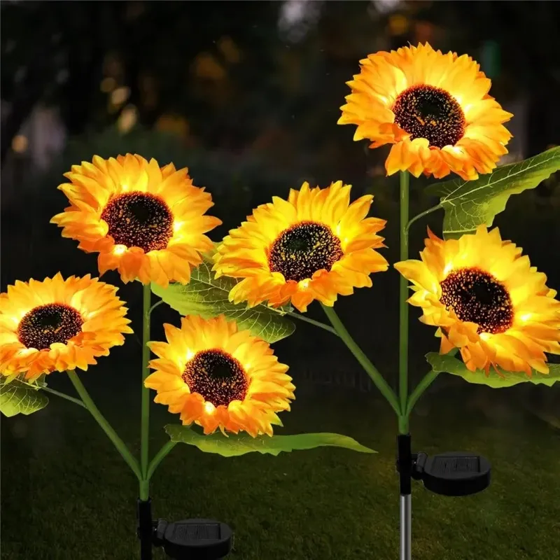 Solar Sunflower Stake Lights 6
