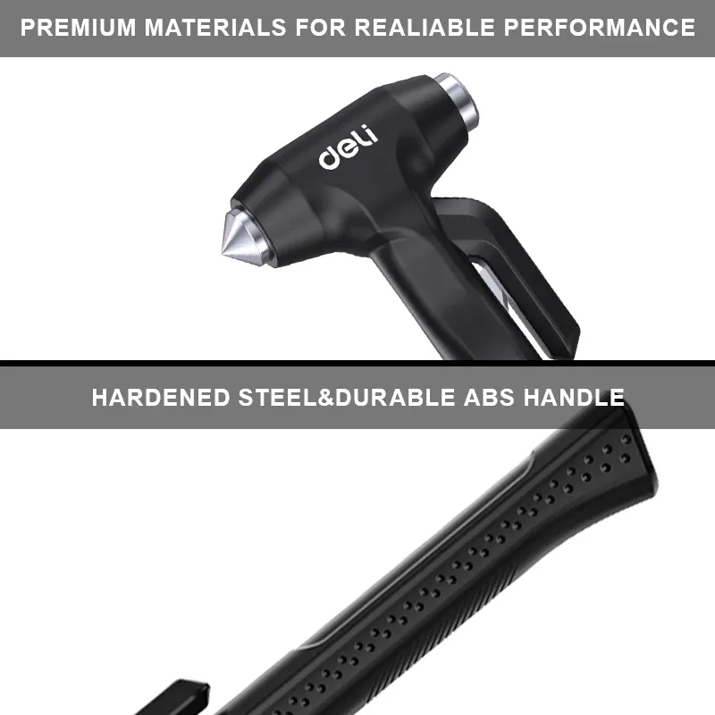 DELI Car Safety Hammer Escape Tool 6