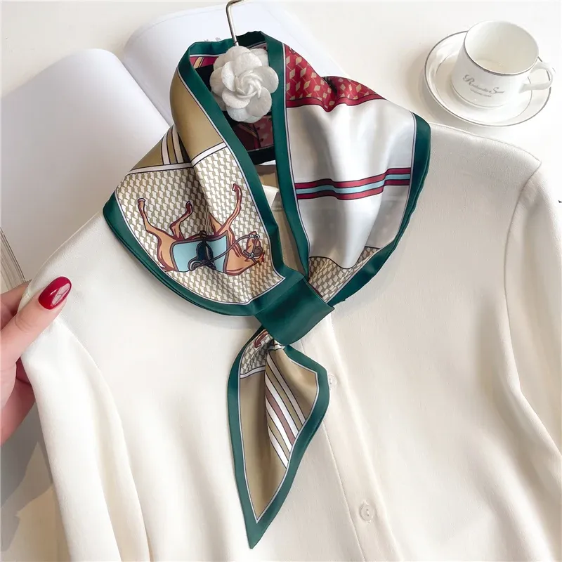 Korean Silk Scarf & Wrist Towel Set 4