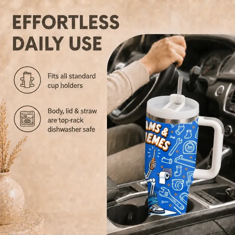 Dad Themed Insulated Tumbler 40oz 4