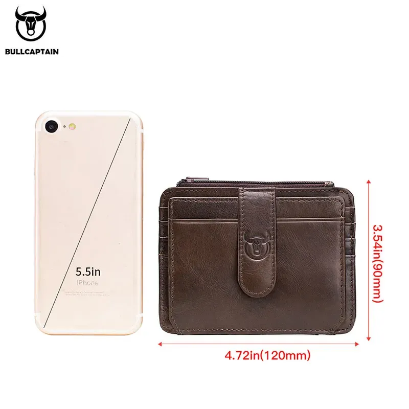 BULLCAPTAIN RFID Blocking Leather Card Holder 6