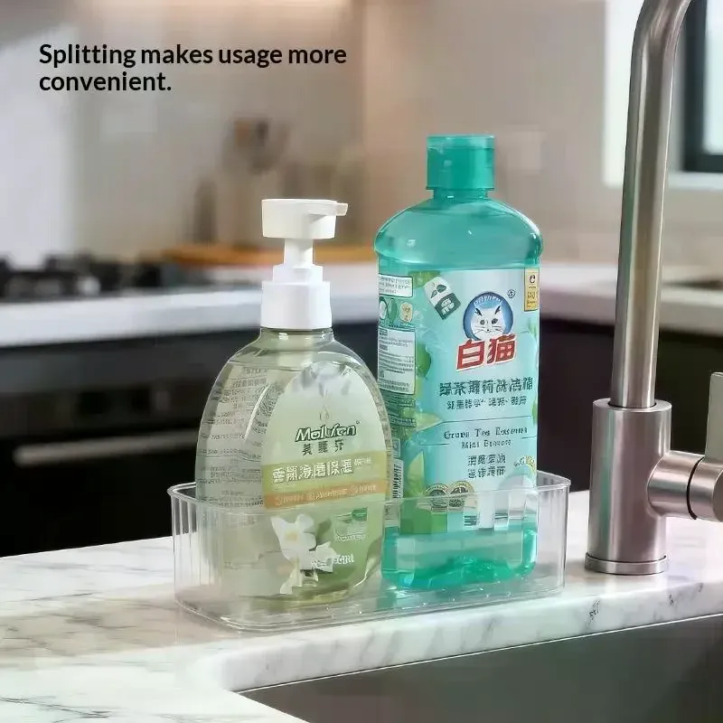Transparent Sink Caddy Sponge Holder 1