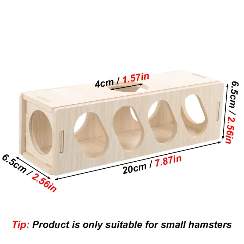 Wooden Hamster Tunnel Chew Toy 2