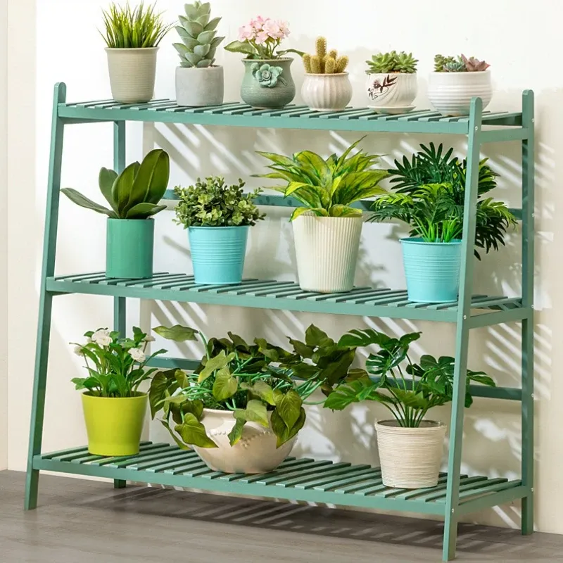 Bamboo Multi-Tier Plant Stand 4