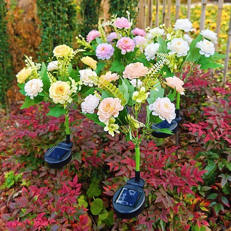 Solar Hibiscus Flower Lights 5