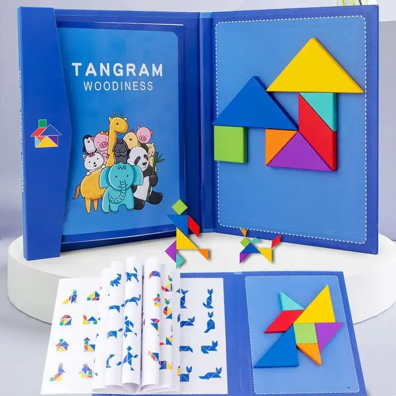 Magnetic Tangram Wooden Puzzle for Toddlers 1