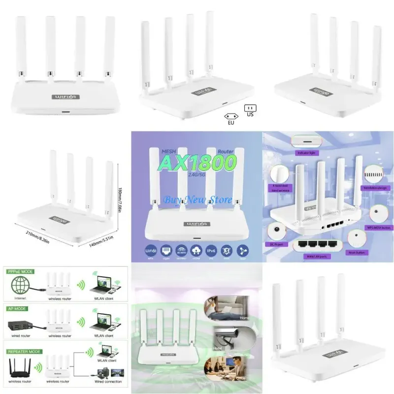 AX1800 WiFi 6 Dual Band Router Amplifier 1