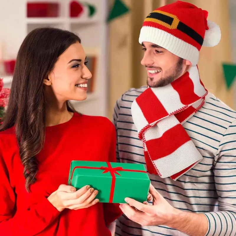 Christmas Knit Hat Scarf & Glove Set 6