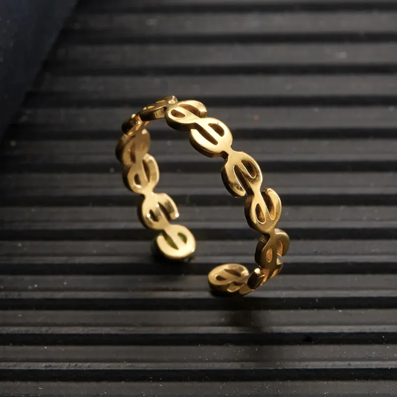 Adjustable Coin Chain Stackable Ring 2