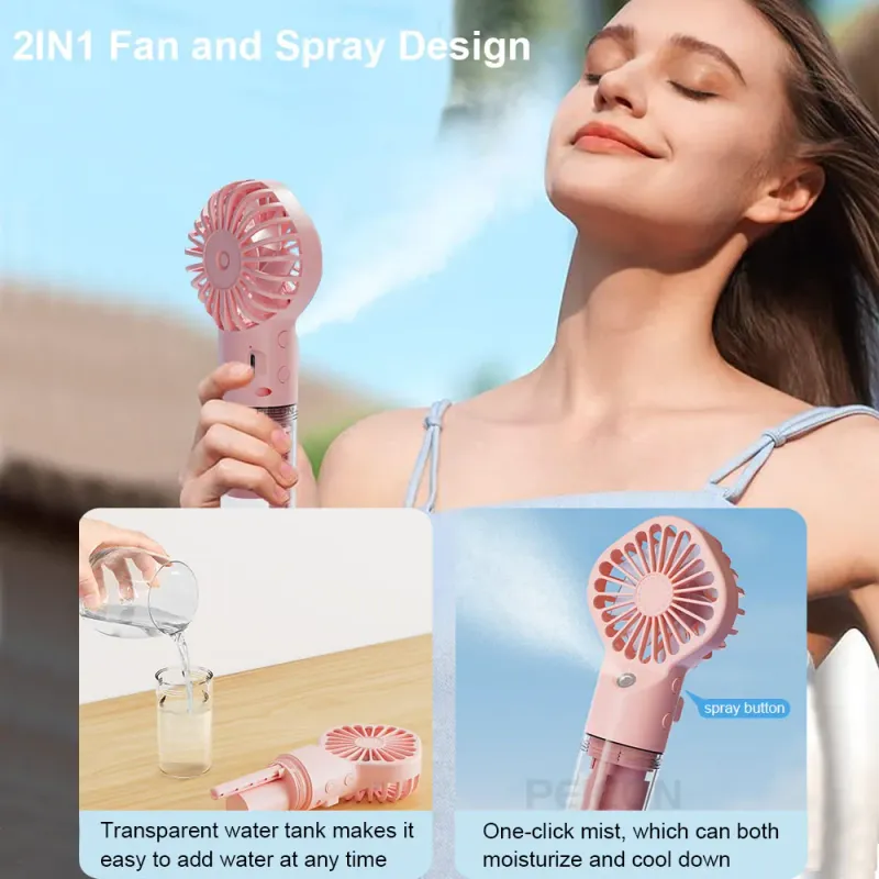 Mini USB Rechargeable Humidifier Fan 3