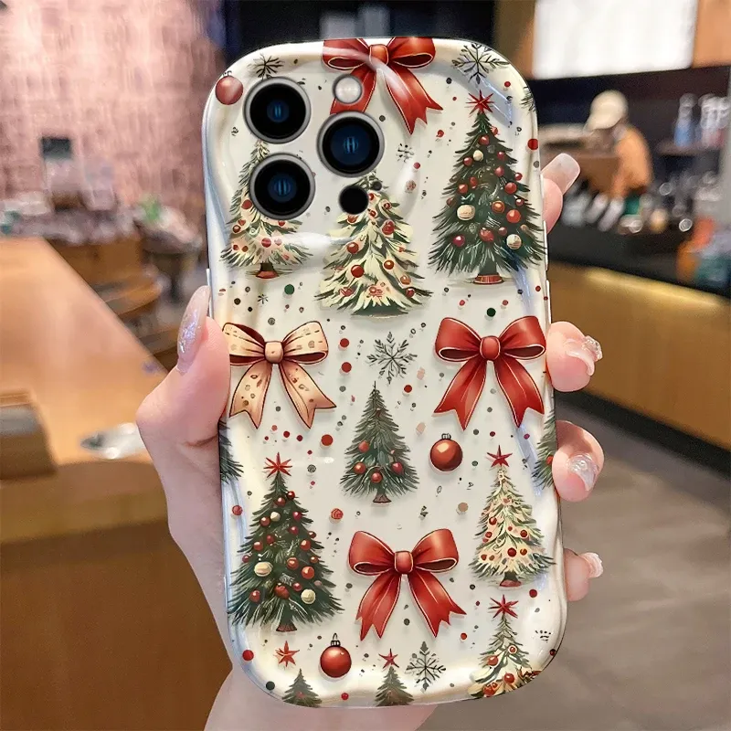 Oil Painting Christmas Tree iPhone Case 3