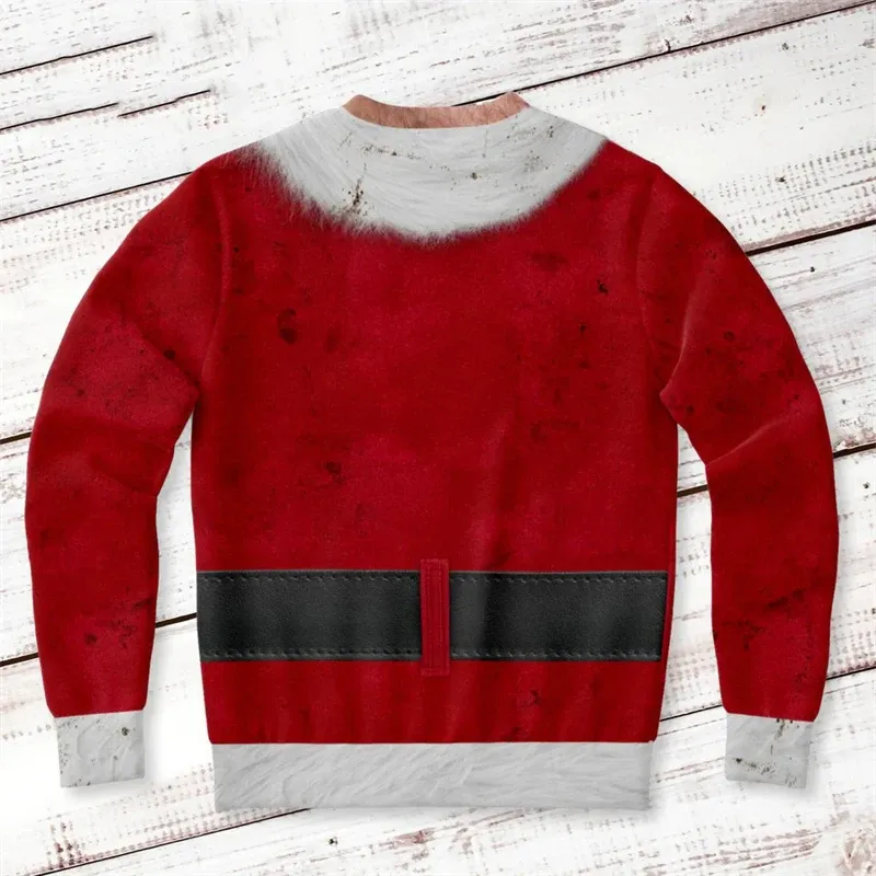 Muscle Santa Ugly Christmas Sweater Pullover 5