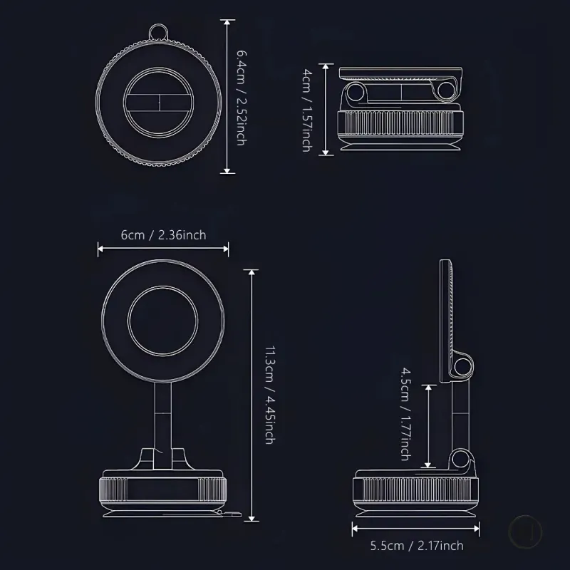 Magnetic Phone Holder - 360° Adjustable Mount 4