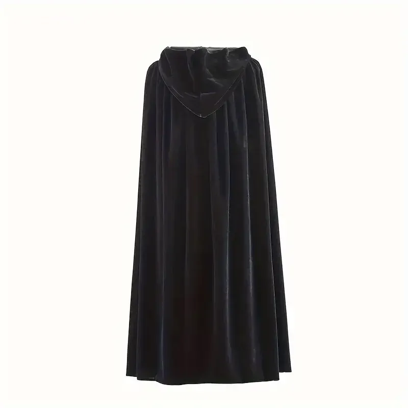 Medieval Hooded Velvet Cloak Cape 5