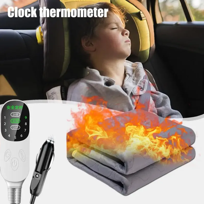 12V Plush Heated Travel Blanket for Car & RV 5
