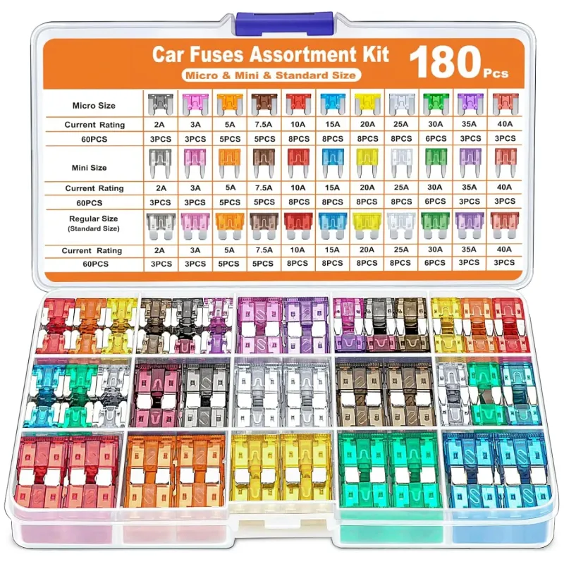 180Pcs Car Fuse Assorted Kit 1