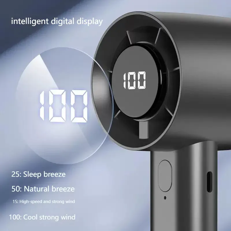 Portable Handheld Fan with LED Display 4