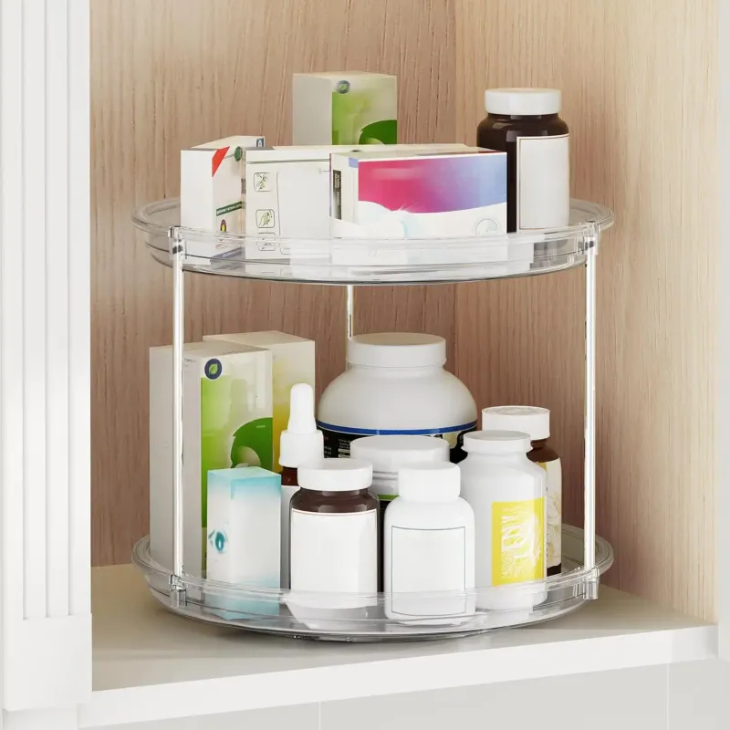 2-Tier Stackable Lazy Susan Organizer 4