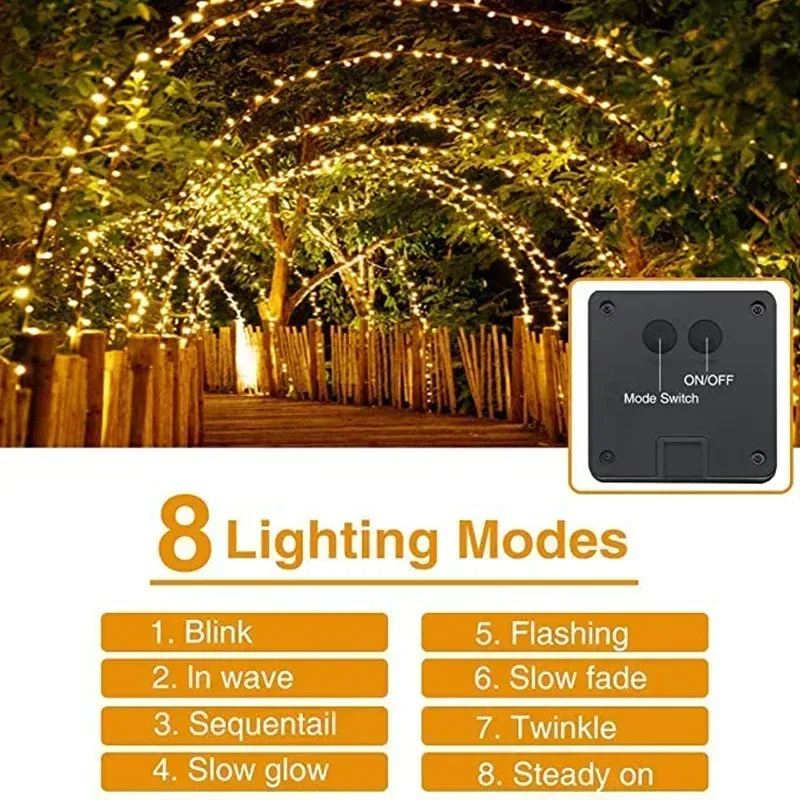 Solar Fairy String Lights - 8 Modes 5