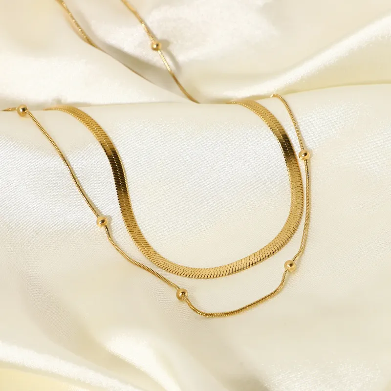 18K Gold Plated Snake Chain Necklace 3