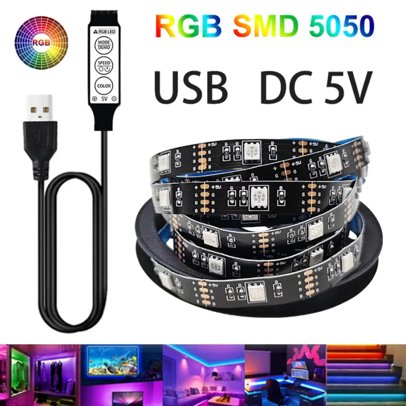 2M RGB Gaming LED Strips with Remote 2