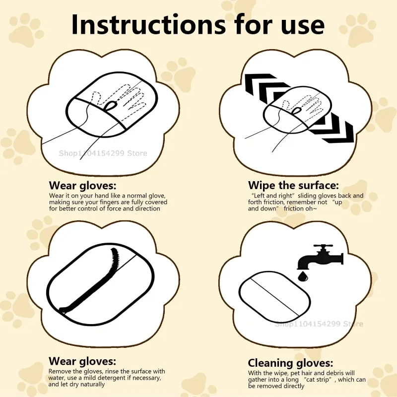 Electrostatic Pet Hair Removal Glove 4