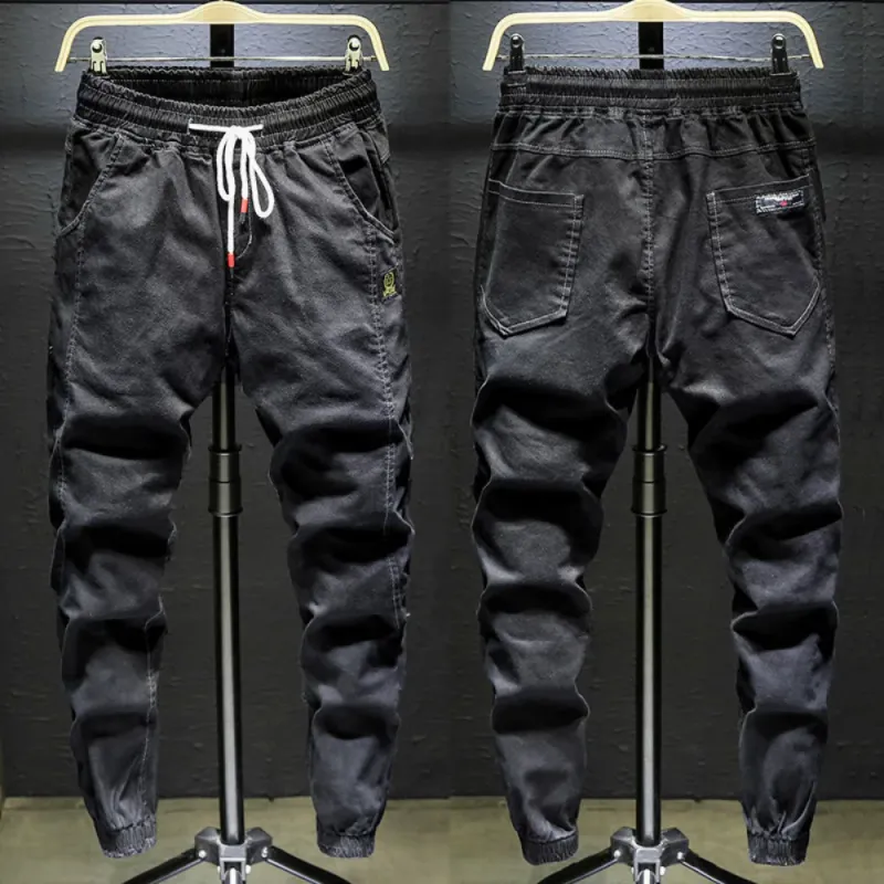 Luxury Men's Drawstring Work Jeans 2