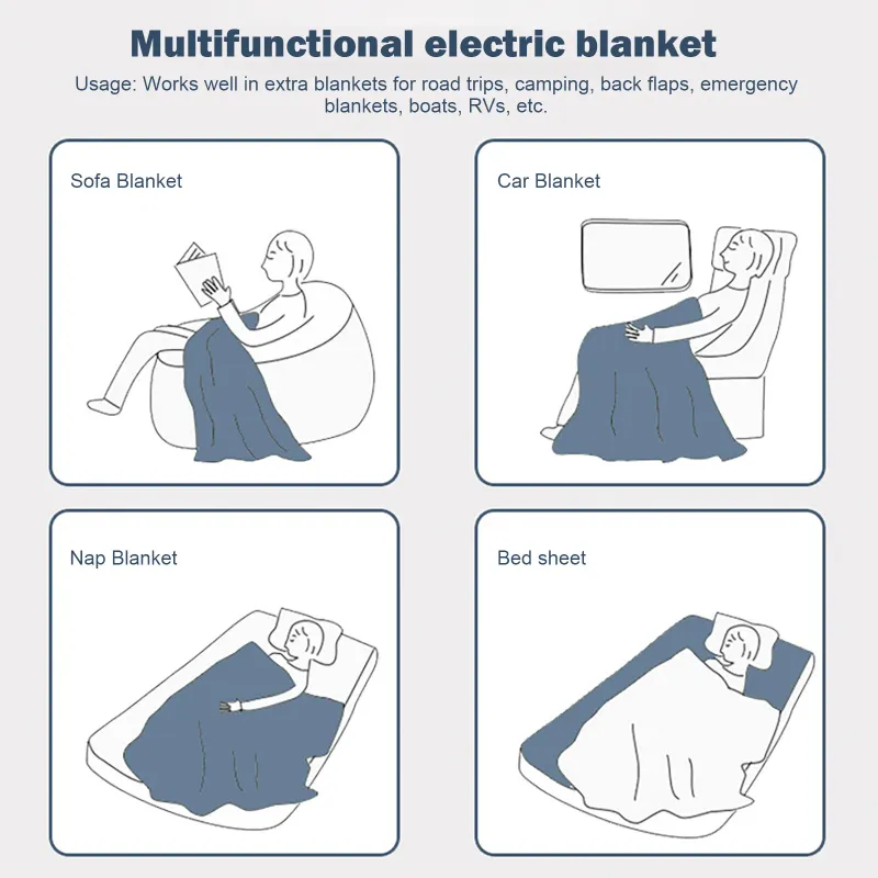 12V Fleece Heated Car Blanket 6