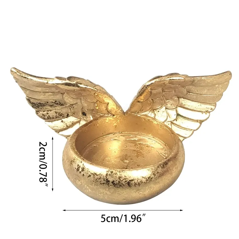 Angel Wings Resin Candlestick Holder 6