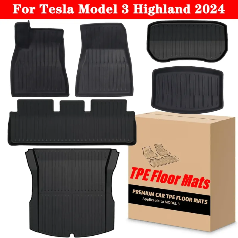 TPE Floor Mats for Tesla Model 3 Highland 2024 1