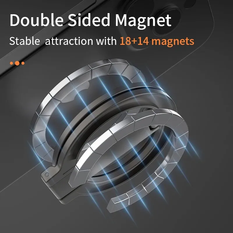 Magnetic Phone Ring Holder with Kickstand 2