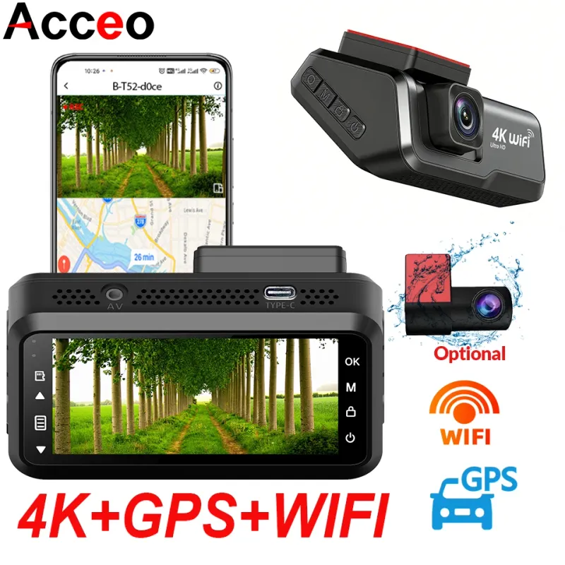 4K WiFi GPS Dual Lens Dash Cam 1