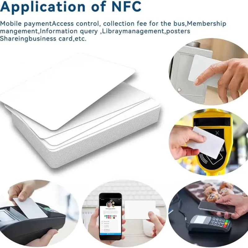 White NFC 215 Business Cards 4