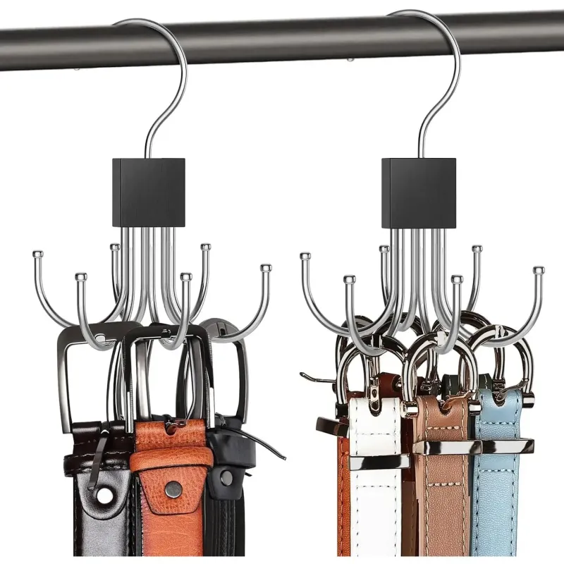 6 Hook Rotating Belt & Tie Hanger 4