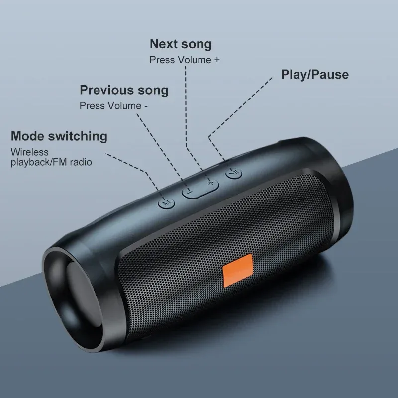 Портативная Bluetooth стерео-колонка с FM 5